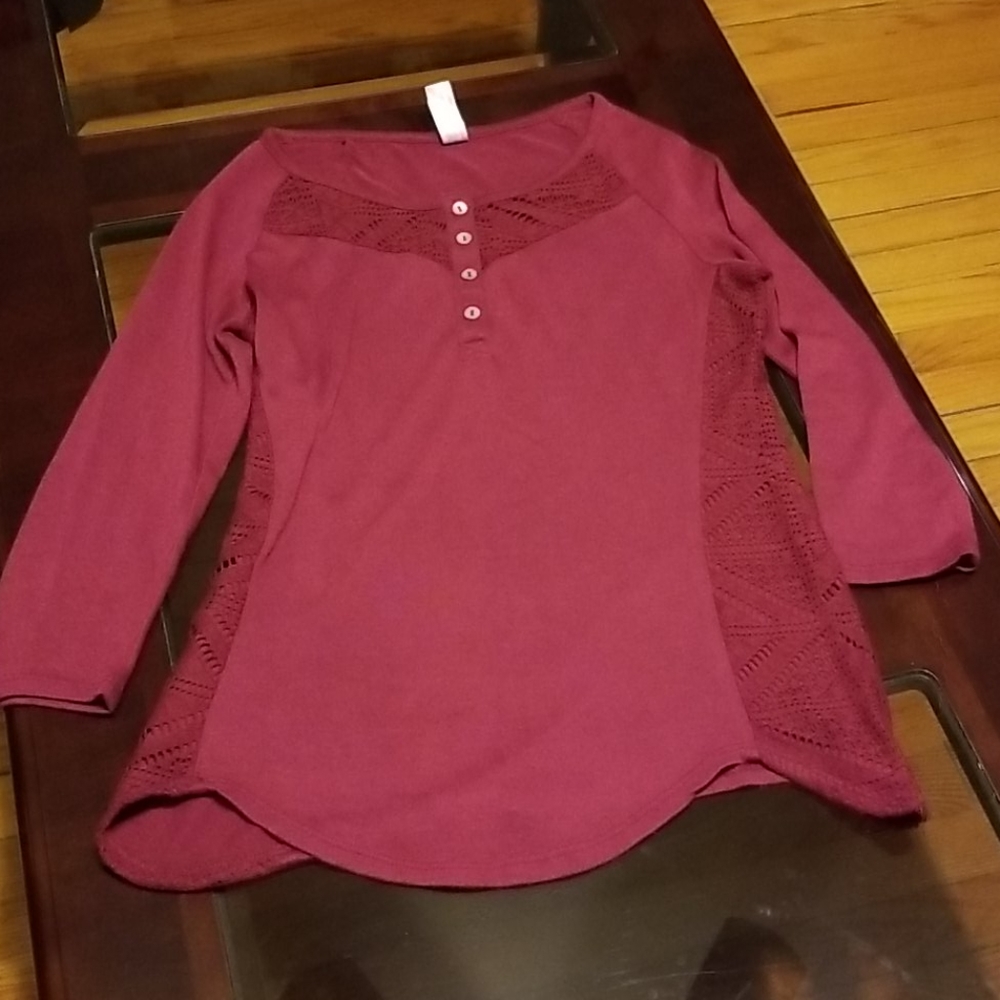 Burgundy top